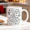 First Christmas Married Doodle Pattern - Personalized Mug - Christmas Gift For Him, For Her, For Couple