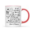 First Christmas Married Doodle Pattern - Personalized Mug - Christmas Gift For Him, For Her, For Couple