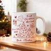 First Christmas Married Doodle Pattern - Personalized Mug - Christmas Gift For Him, For Her, For Couple