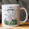 First Dad Now Grandpa - Fist Bumps With Kids' Names - Personalized Mug