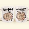 First Dad Now Grandpa Fist Bump Kids - Personalized Mug