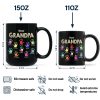 First Dad Now Grandpa Handprints - Personalized Black Mug