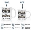 First Dad Now Papa Black World Map - Personalized Mug