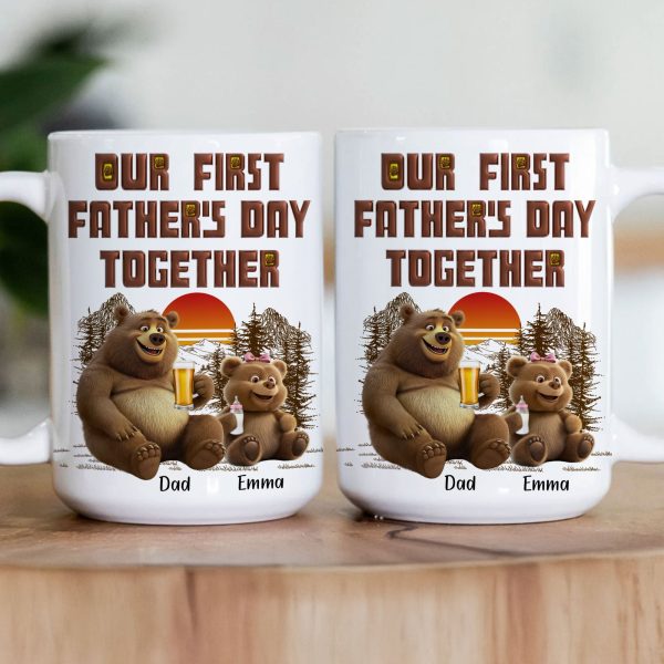 First Father's Day Together New Version - Personalized Mug