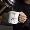 First Mom Now Grandma 3D Effect Birth Flowers - Personalized White Edge-to-Edge Mug