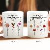 First Mom Now Grandma Birth Flower Personalized Mug
