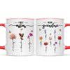First Mom Now Grandma Birth Flower Personalized Mug