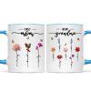 First Mom Now Grandma Birth Flower Personalized Mug