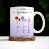 First Mom Now Grandma Celebrating Generations - Personalized Custom Coffee Mug - GRM037_MG