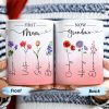 First Mom Now Grandma Celebrating Generations - Personalized Custom Coffee Mug - GRM037_MG