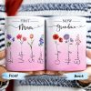 First Mom Now Grandma Celebrating Generations - Personalized Custom Coffee Mug - GRM037_MG