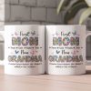 First Mom Now Grandma Floral - Personalized Mug