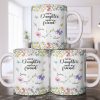 First My Daughter Forever My Friend With Flowers And Butterflies - Personalized Custom Coffee Mug - DAU280_MG