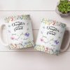 First My Daughter Forever My Friend With Flowers And Butterflies - Personalized Custom Coffee Mug - DAU280_MG