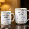 First My Daughter Forever My Friend With Flowers And Butterflies - Personalized Custom Coffee Mug - DAU280_MG
