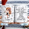 First Of All Run Away Facts Data Destroy Quote With Business Woman - Personalized Custom Coffee Mug - COL073_MG