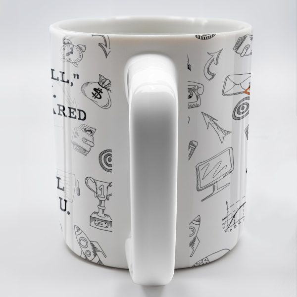 First Of All Run Away Facts Data Destroy Quote With Business Woman - Personalized Custom Coffee Mug - COL073_MG