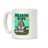Fish News Anchor Parody Coffee Mug