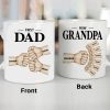 Fist Bump First Dad Now Grandpa Personalized Mug