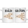 Fist Bump First Dad Now Grandpa Personalized Mug
