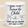 Fist Bumping Our Way Through Life, Together - Family Personalized Custom Mug - Gift For Mom, Daughter, Son