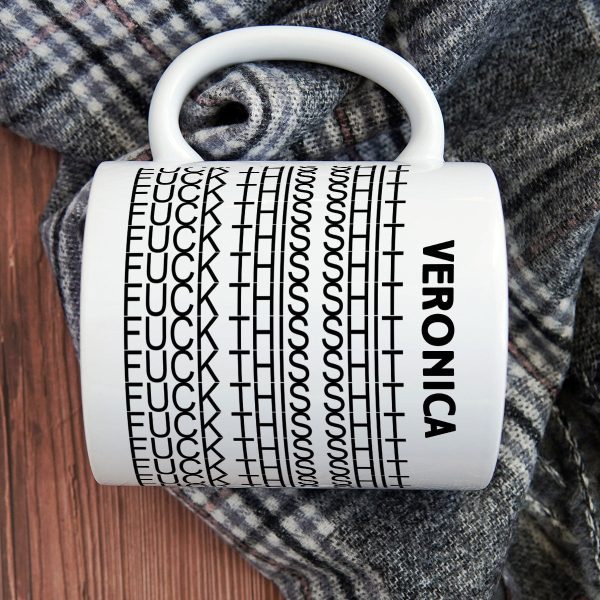 FK This Sht Funny Personalized Mug 11oz, Hidden Funny Message Mug, Father's Day Gift for Dad, Gift for Colleagues, Custom Name