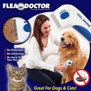 Flea Doctor Electric Flea Comb Vibrating Flea Removal for Pets