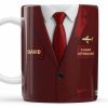 Flight Attendant Style Professional Suit Mug - Personalized Custom Coffee Mug - FAM372_MG