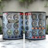 Flight Instruments Panel Cup, Custom Name Pilot Black Mug (AP0402)