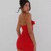 Floral Applique Lace Patchwork Slip Mini Dress