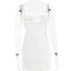 Floral Applique Lace Patchwork Slip Mini Dress