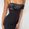 Floral Applique Lace Patchwork Slip Mini Dress