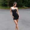 Floral Applique Lace Patchwork Slip Mini Dress