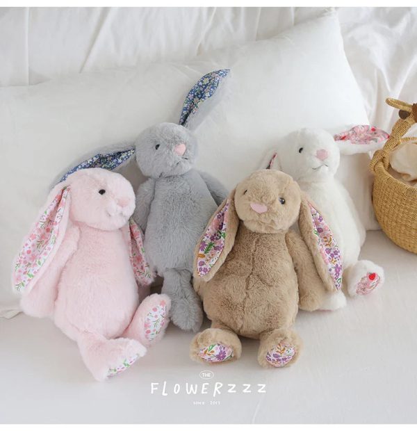Floral Bunny Plush Toy 30cm