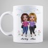 Floral Doll Besties Best Friends Sisters Friends Until Old And Senile Personalized Mug