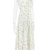 Floral Print Tie-Up Strap Flowy Midi Dress