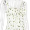 Floral Print Tie-Up Strap Flowy Midi Dress