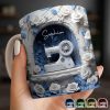 Floral Sewing Machine Creative Design - Personalized Custom Coffee Mug - HOB018_MG
