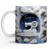 Floral Sewing Machine Creative Design - Personalized Custom Coffee Mug - HOB018_MG