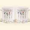 Floral Style Sisters Are Different Flowers From The Same Garden - Personalized Mug