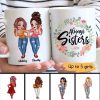 Flower Wreath Pretty Women Best Friends Besties Sisters Personalized Mug