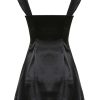 Flowy Four Way Square Neck Fit & Flare Chiffon Mini Summer Sundress - Black