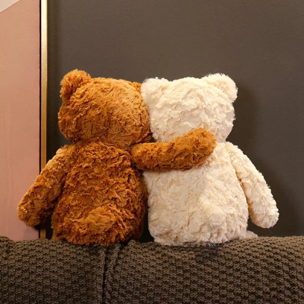Fluffy Heart Nose Bear Plush Toy - Soft & Cuddly Gift for Kids