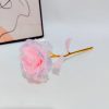 Foil Plated Rose Gold Rose Artificial Flowers Gift Set