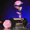 Foil Plated Rose Gold Rose Artificial Flowers Gift Set