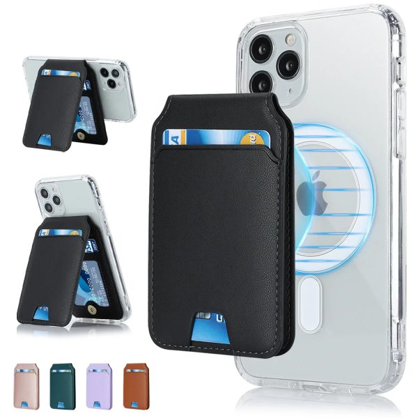 Foldable Magnetic Leather Kickstand Wallet