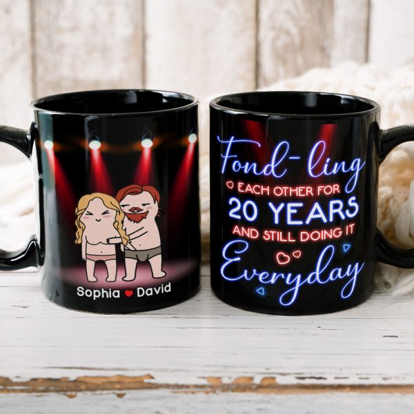 Fond-ling Each Other For Years - Personalized Mug - Gift For Funny Couple