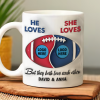Football Couple Custom Team Logo - Personalized Mug - Gifts For American Football Lover | TM15 HN02