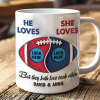Football Couple Custom Team Logo - Personalized Mug - Gifts For American Football Lover | TM15 HN02