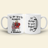 Football Couple I'll Always Be Your Biggest Fan, Personalized Gift White Mug